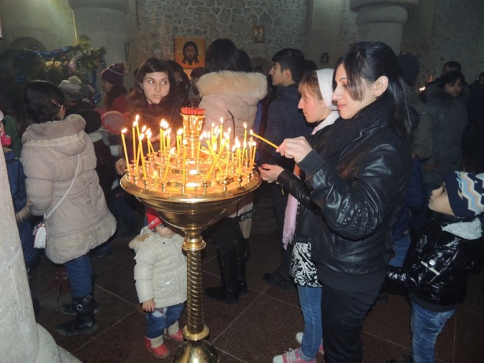 Orthodoxe Christen feiern in Gabala Weihnachten